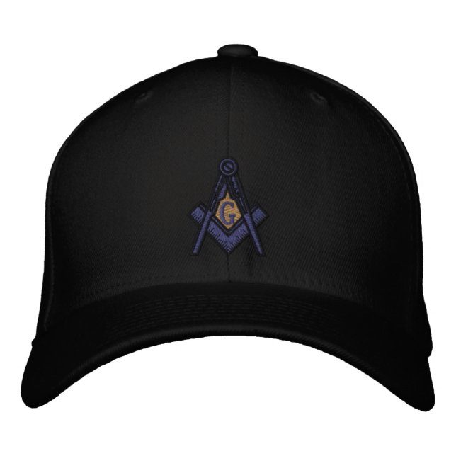 Masonic Lodge Fitted EMBRODERED hat (Front)