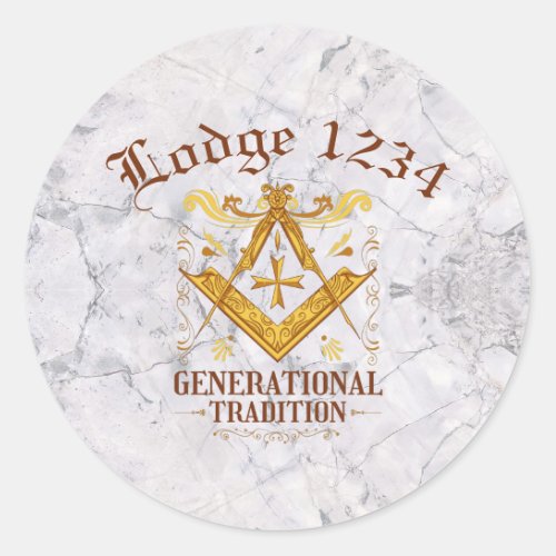 Masonic Lodge Keeping Tradition Classic Round Sticker