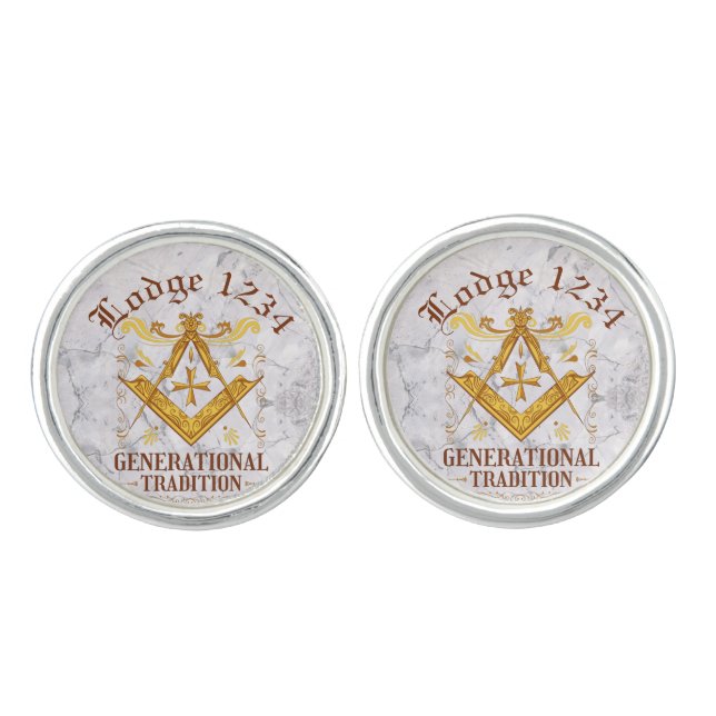 Masonic Lodge Keeping Tradition Cufflinks (Front)