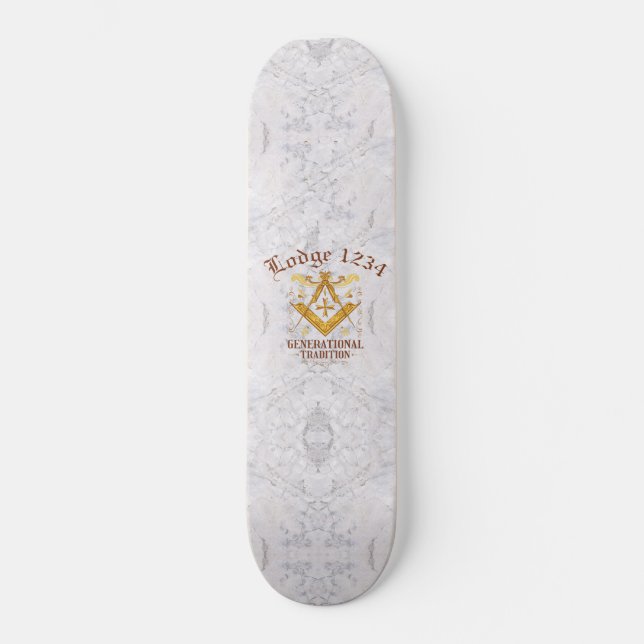 Masonic Lodge Keeping Tradition Skateboard (Front)