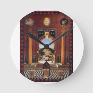 Masonic Lodge Round Clock