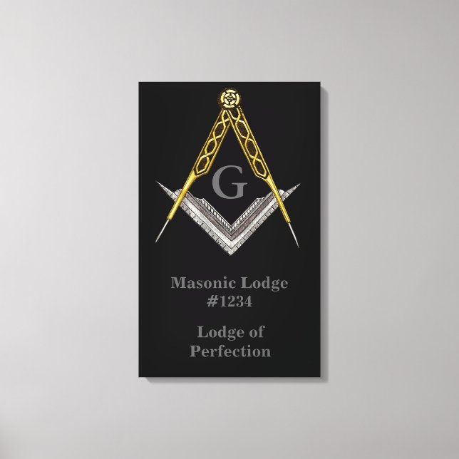Masonic Lodge Wall Hanging Canvas Print (Front)