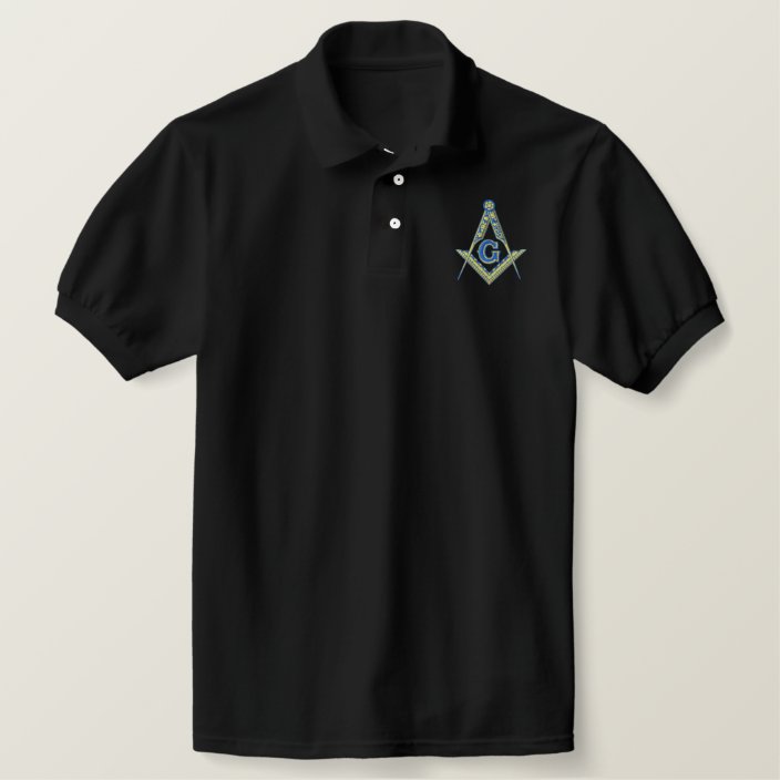 Masonic Logo with Personalized Name Embroidered Polo Shirt | Zazzle.com