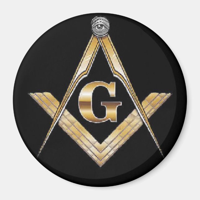 masonic magnet black (Front)