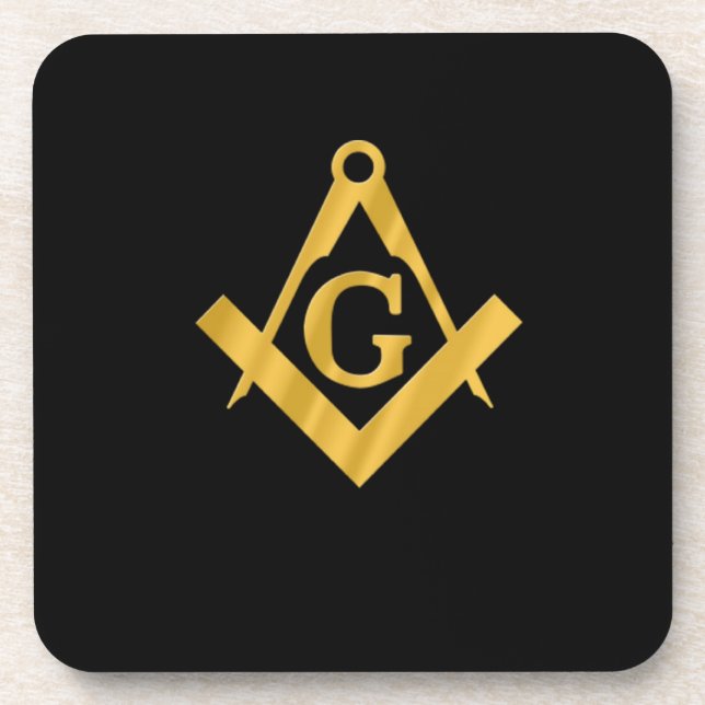 Masonic "Mason for Life" Drink Coaster (Front)