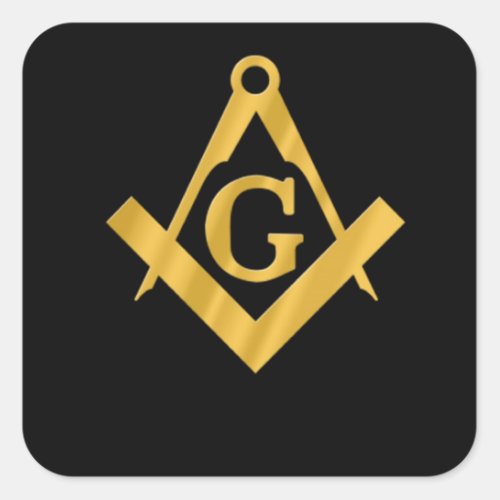 Masonic Mason for Life Square Sticker