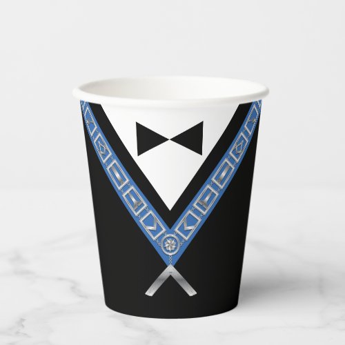 Masonic Masters Jewel Tux Template Freemason Party Paper Cups
