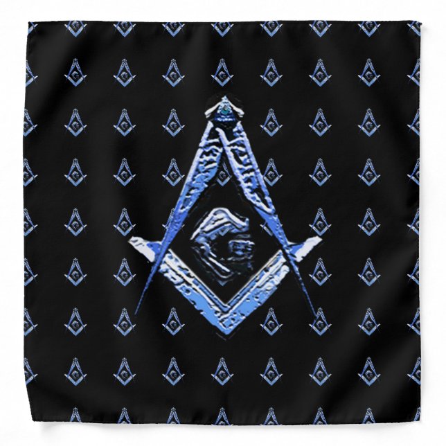 Masonic Minds (Blue) Bandana (Front)