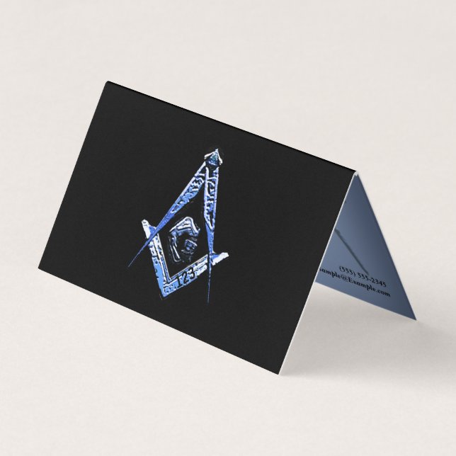 Masonic Minds (Blue) Business Card (Front)