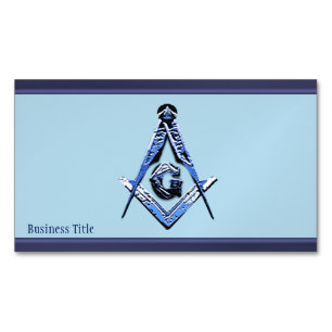 Masonic Minds (Blue) Business Card Magnet