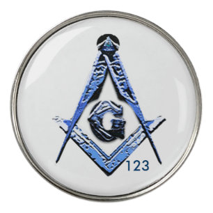 Masonic Minds (Blue) Golf Ball Marker
