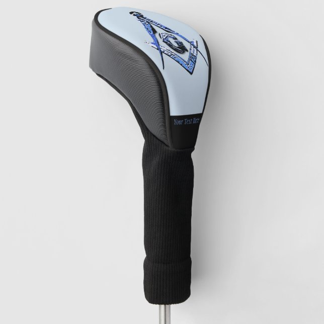 Masonic Minds (Blue) Golf Head Cover (Angled)