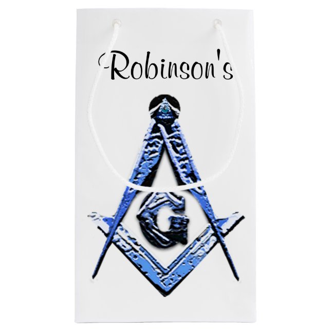 Masonic Minds (Blue) Small Gift Bag (Back)