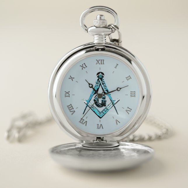 Masonic Minds (BrightBlue) Pocket Watch (Inside)