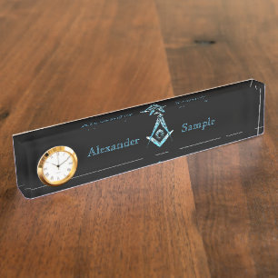Masonic Minds (BrightLightBlue) Name Plate