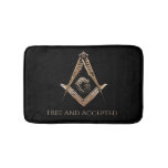 Masonic Minds (BrownishGold) Bath Mat