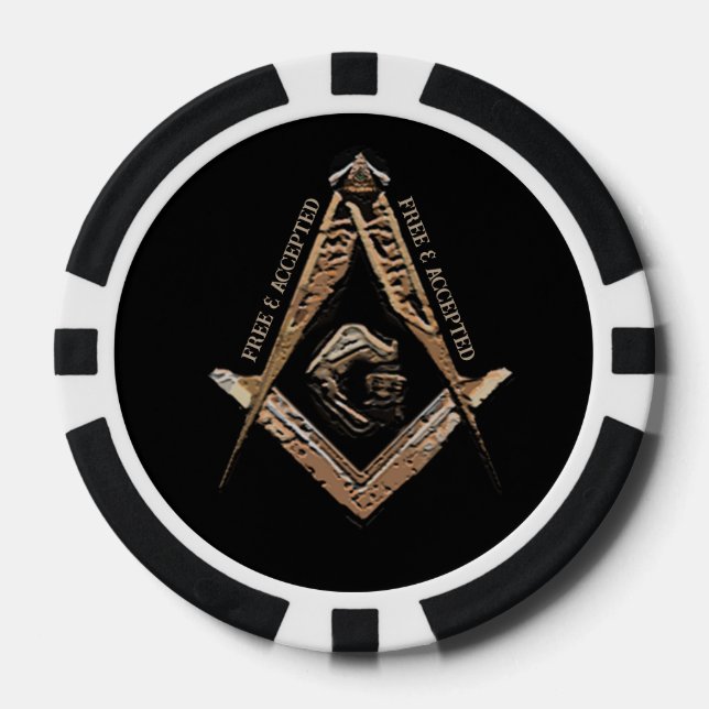 Masonic Minds (BrownishGold) Poker Chips (Front)