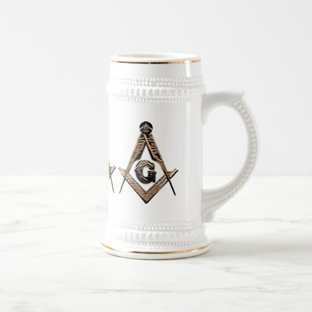 Masonic Minds (Golden) Beer Stein (Right)