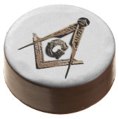 Masonic Minds (Golden) Chocolate Dipped Oreo (Angled)