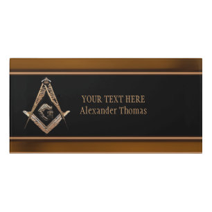 Masonic Minds (Golden) Door Sign