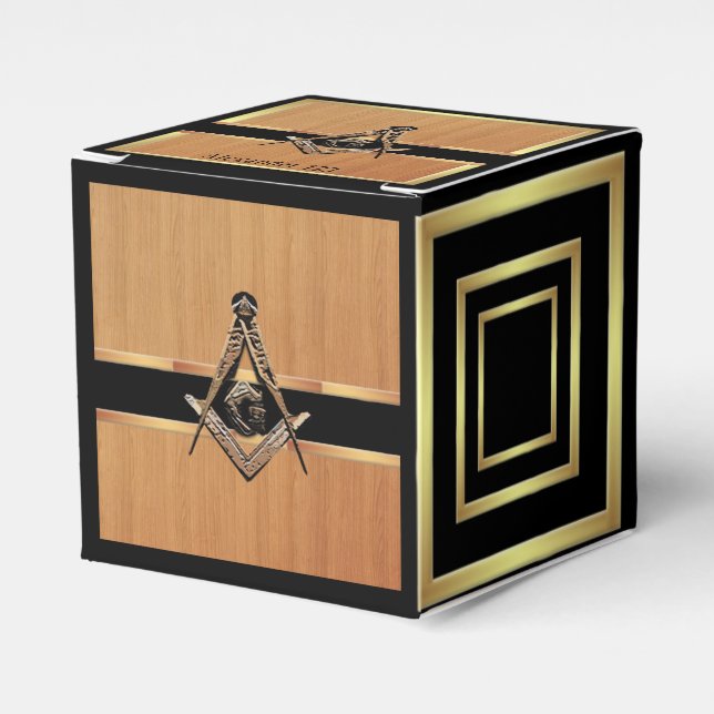 Masonic Minds (Golden) Favor Boxes (Front Side)