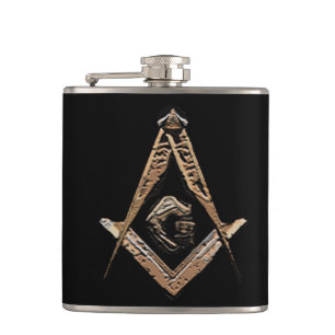 Masonic Minds (Golden) Flask