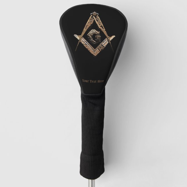 Masonic Minds (Golden) Golf Head Cover (Front)