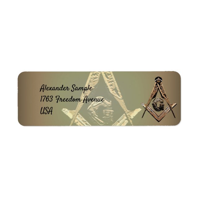 Masonic Minds (Golden) Label (Front)