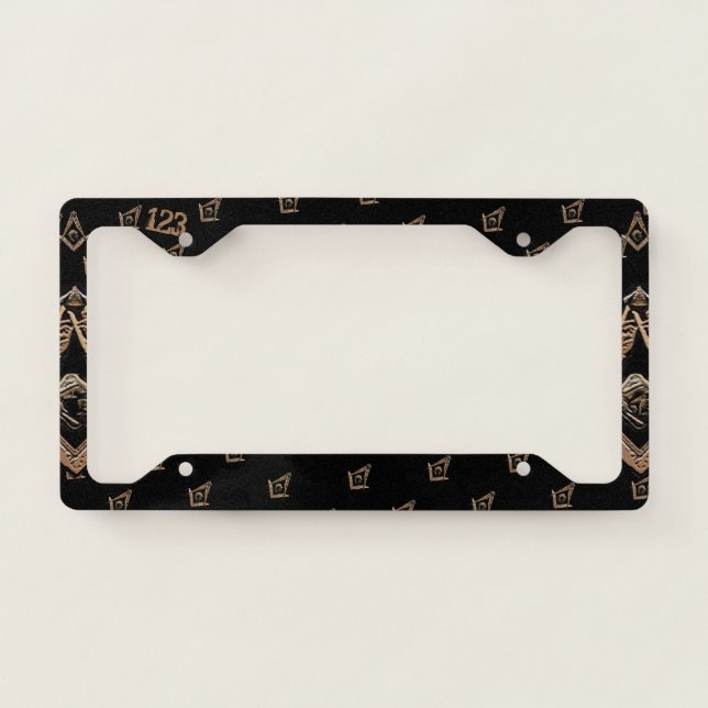 Masonic Minds (Golden) License Plate Frame (Front)