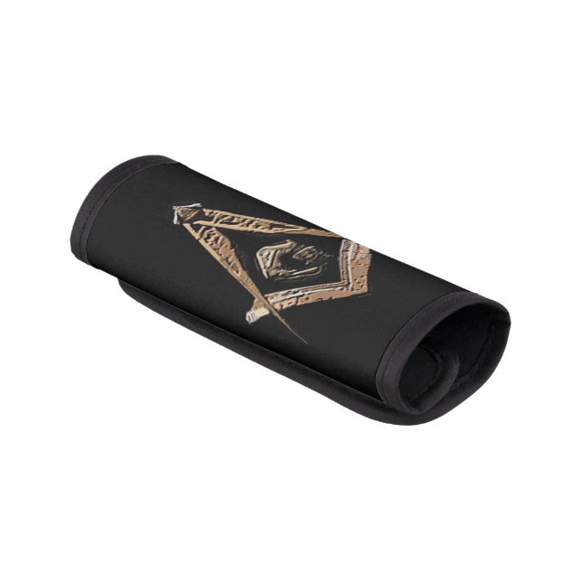 Masonic Minds (Golden) Luggage Handle Wrap (Angled)