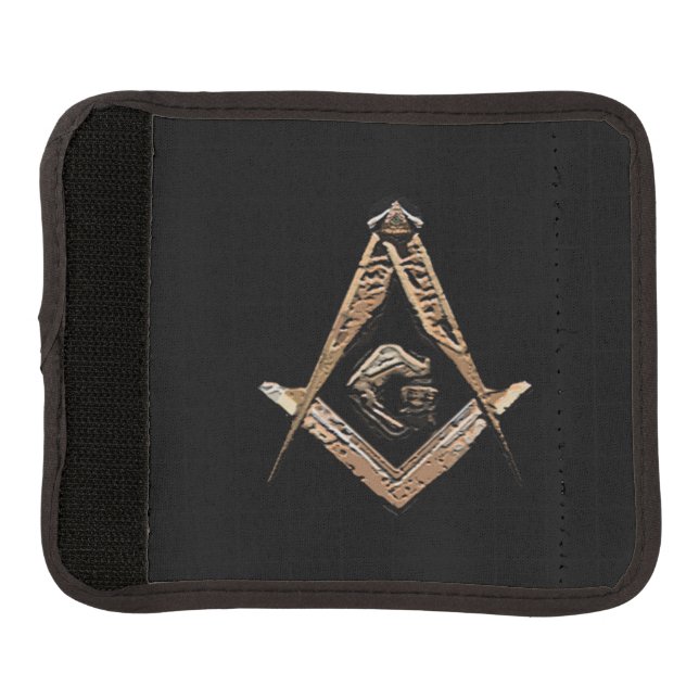 Masonic Minds (Golden) Luggage Handle Wrap (Front)