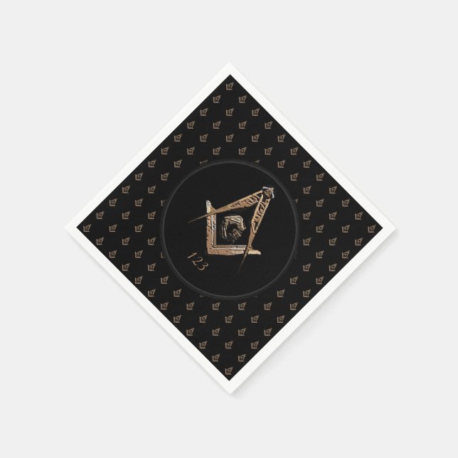 Masonic Minds (Golden) Napkins (Corner)