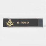 Masonic Minds (Golden Rush) Desk Name Plate