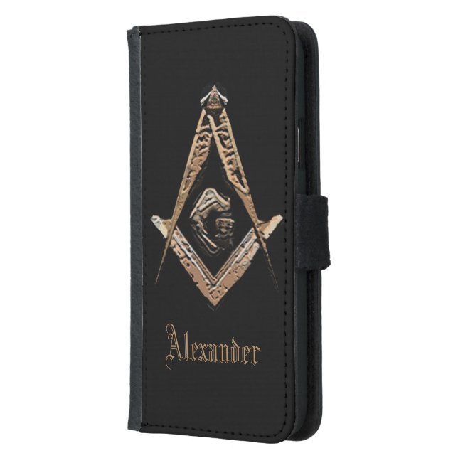 Masonic Minds (Golden) Samsung Galaxy Wallet Case (Left)