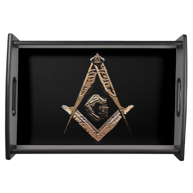 Masonic Minds (Golden) Serving Tray (Front)