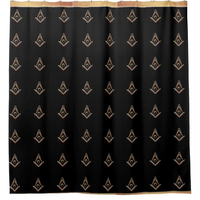 Masonic Minds (Golden) Shower Curtain (Front)