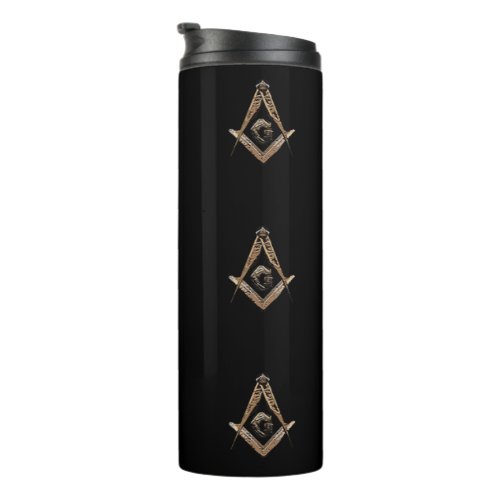 Masonic Minds Golden Thermal Tumbler