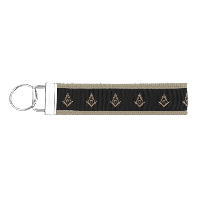 Masonic Minds (Golden) Wrist Keychain (Keys on Left)