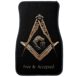 Masonic Minds (GoldenBrownish) Car Floor Mat