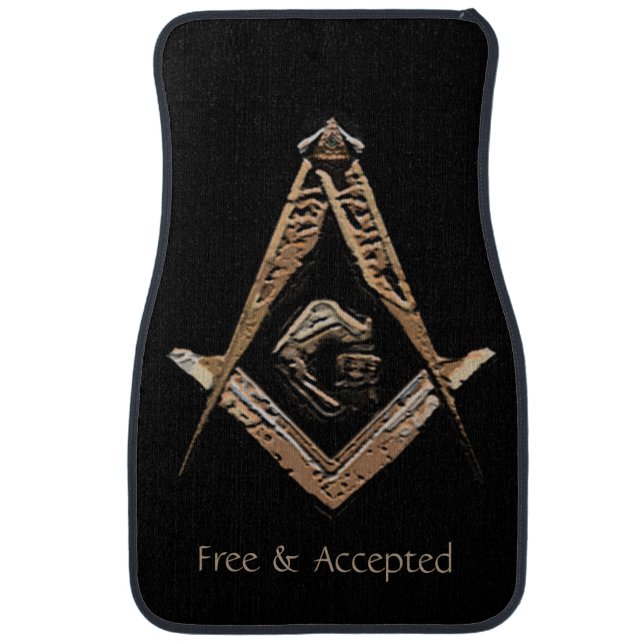 Masonic Minds (GoldenBrownish) Car Floor Mat (Front)