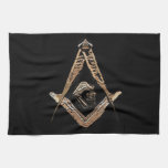 Masonic Minds (GoldenBrownish) Kitchen Towel