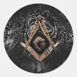 Masonic Minds (GoldenSwish) Classic Round Sticker