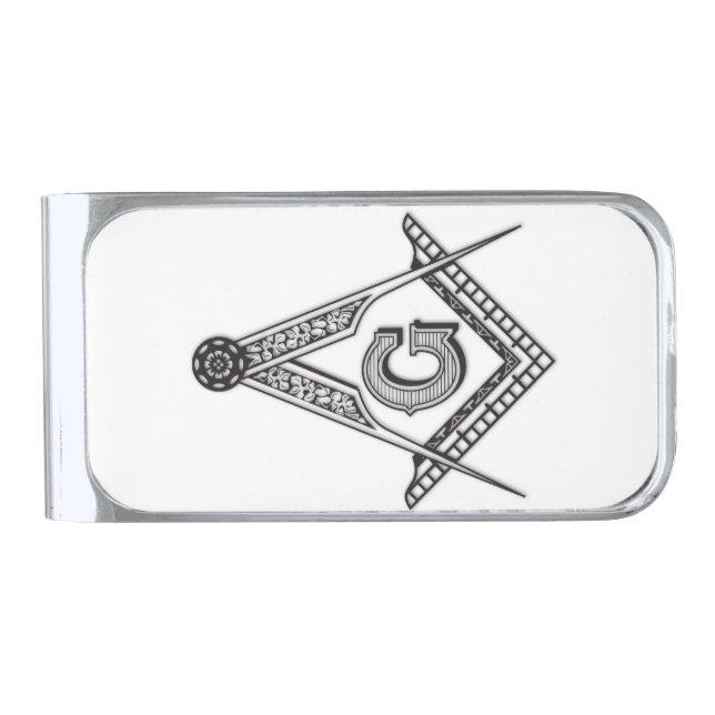 Masonic Minds Gunmetal Finish Money Clip (Front)