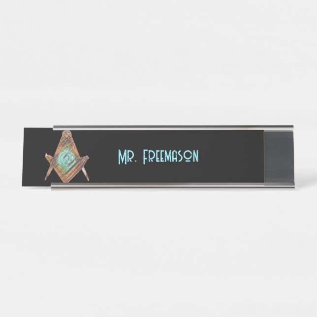 Masonic Minds (MysteriousSs) Desk Name Plate (Front)