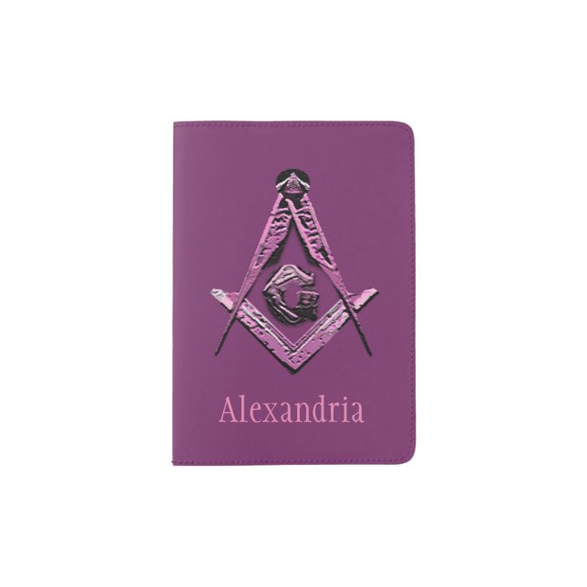 Masonic Minds (Pink) Passport Holder (Front)