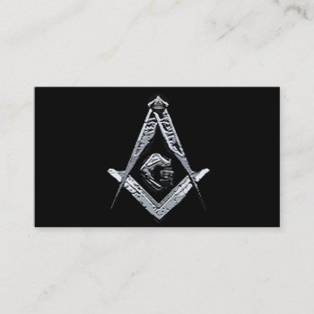 Masonic Minds (silvery) Business Card by OcularPassion at Zazzle