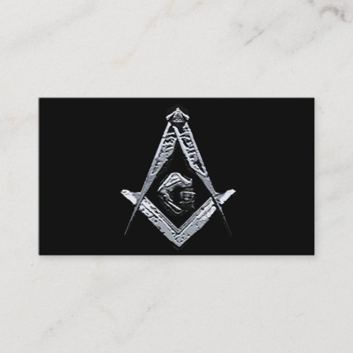Masonic Minds Silvery Business Card