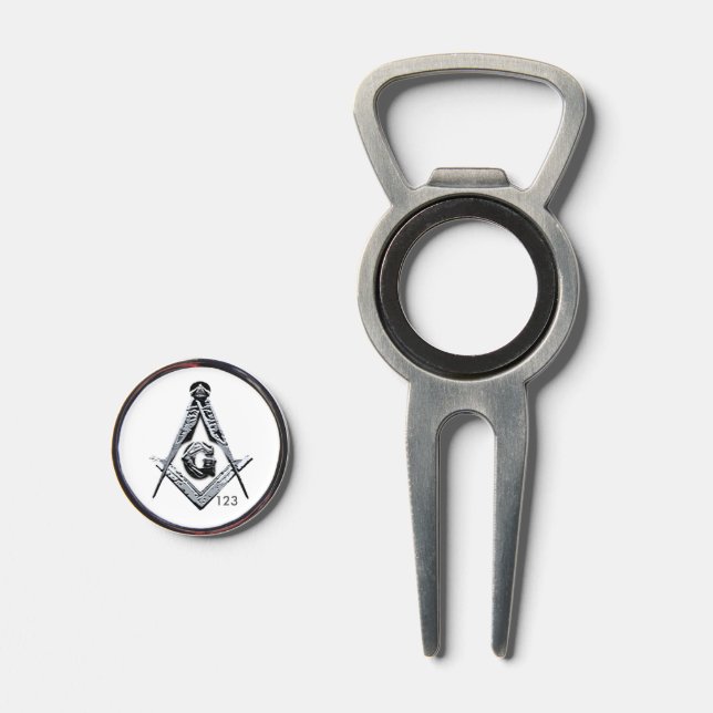 Masonic Minds (Silvery) Divot Tool (Front (Open))