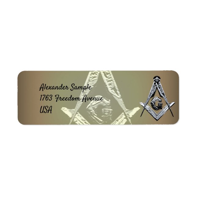 Masonic Minds (Silvery) Label (Front)