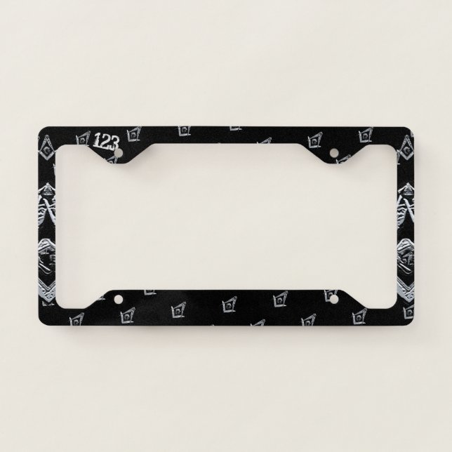 Masonic Minds (Silvery) License Plate Frame (Front)